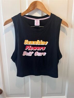 NOBO Black Tee with Pink Neck Trim